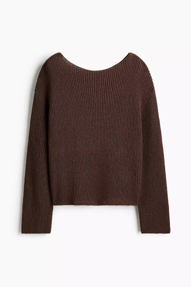 Boat-neck jumper