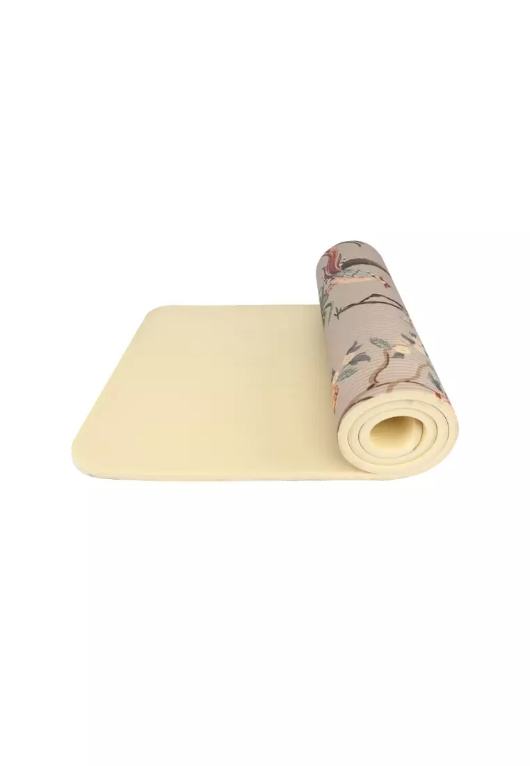 HAPPYFIT Yoga Mat Printing NBR 15mm Free Strap Secret Garden