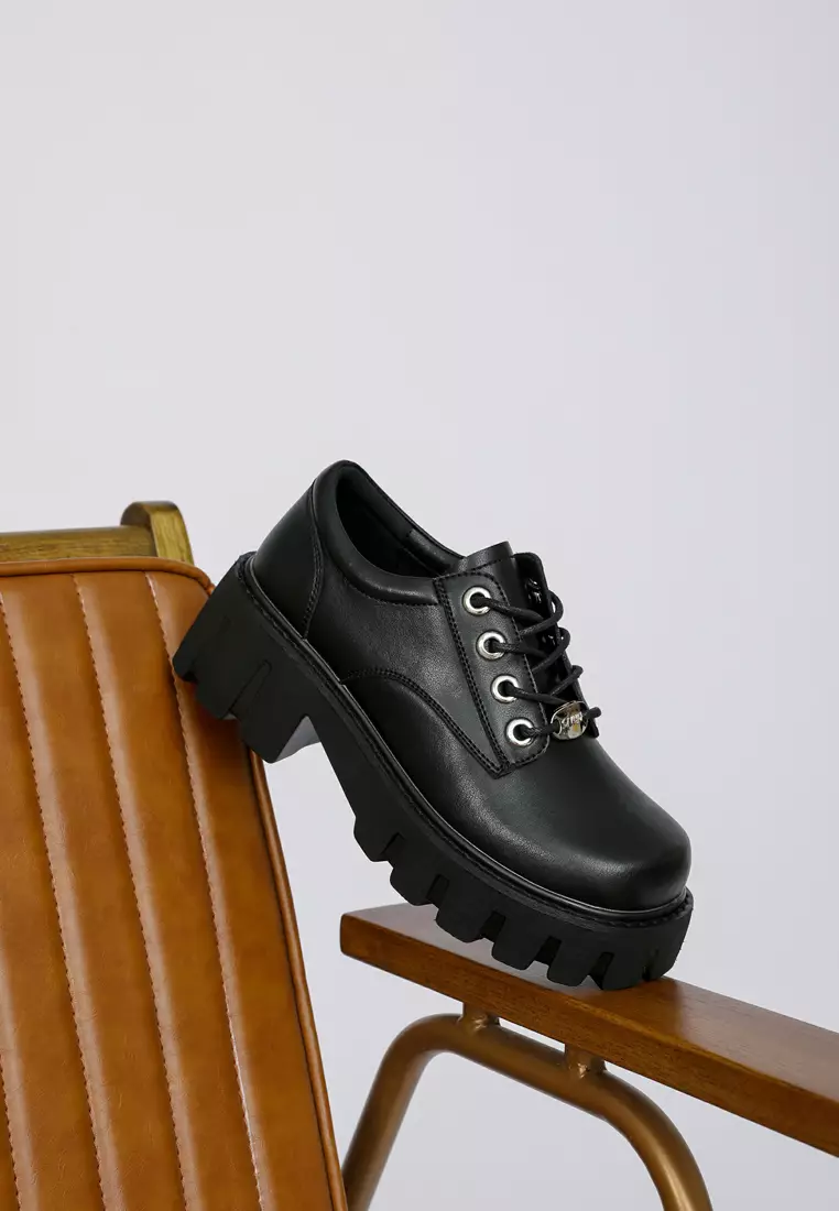 Platform Leather Derbys MZ03385