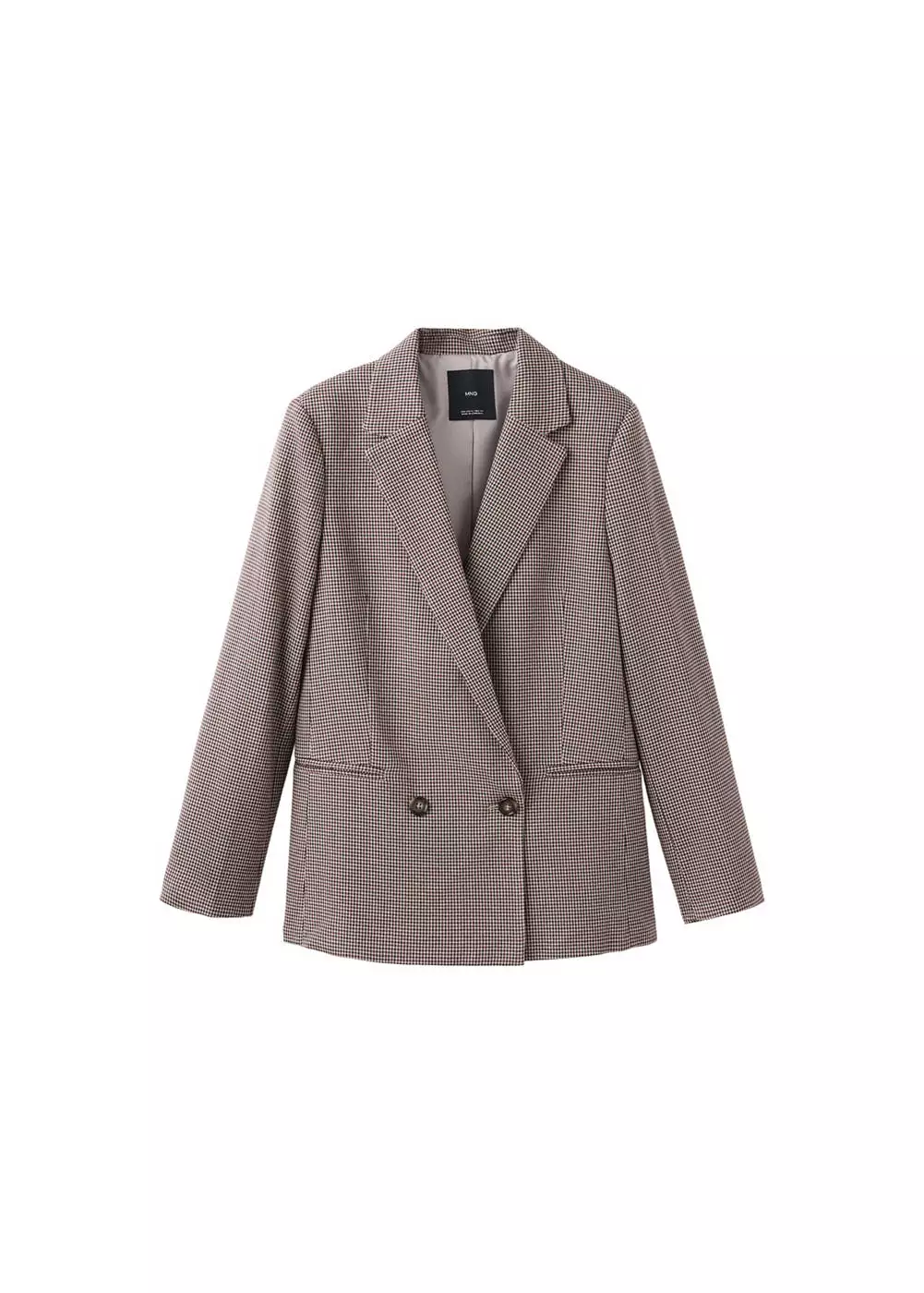 Blazer double-breasted bermotif houndstooth mikro