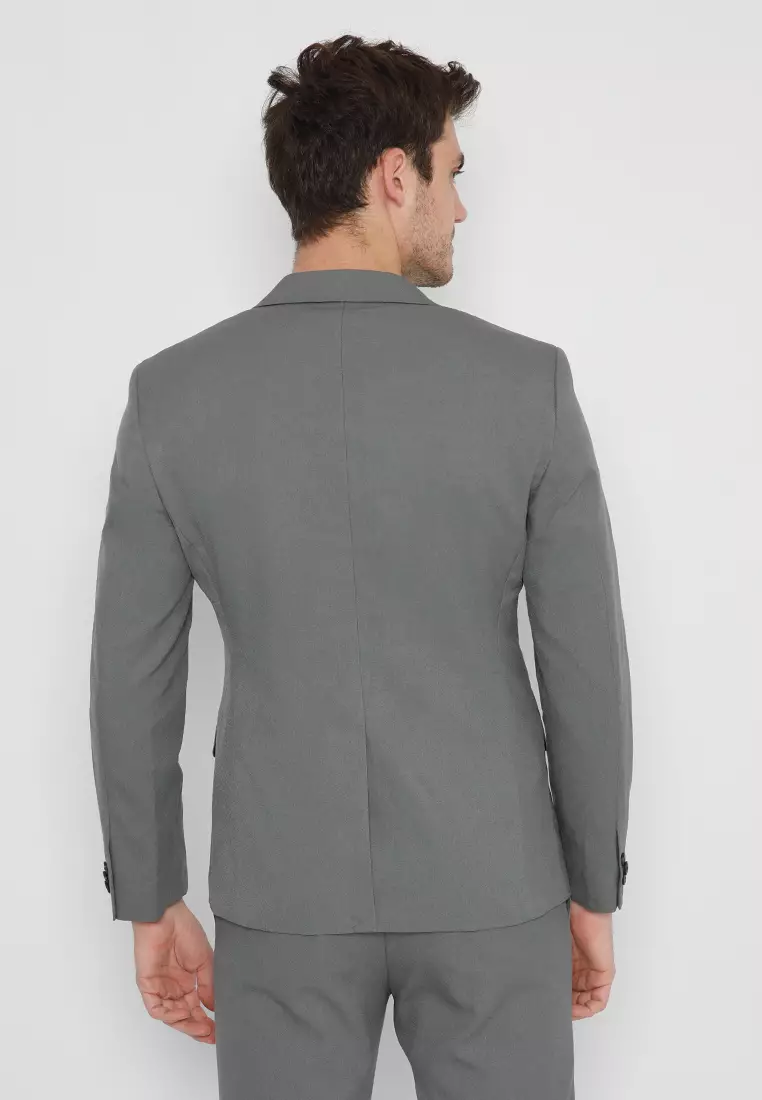 Jobb Bellwool-T2 Jas Pria Slim Fit Light Grey 3