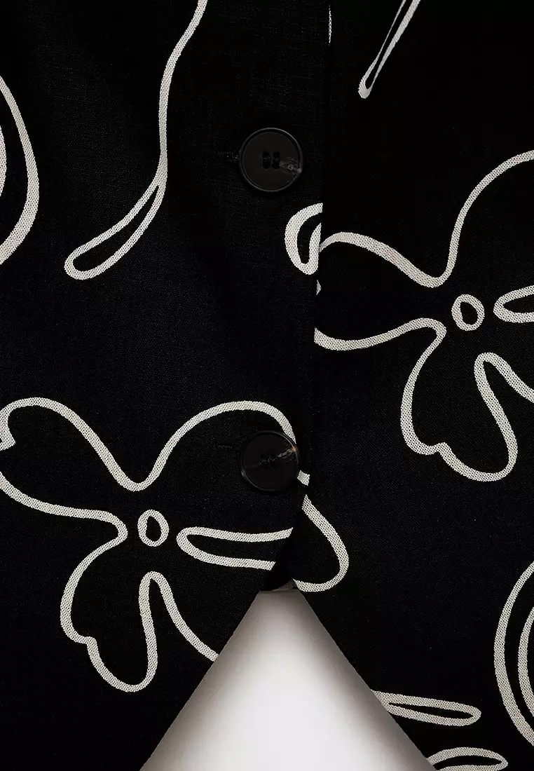 Mango Floral-Print Suit Waistcoat 2025 Buy Mango Online ZALORA