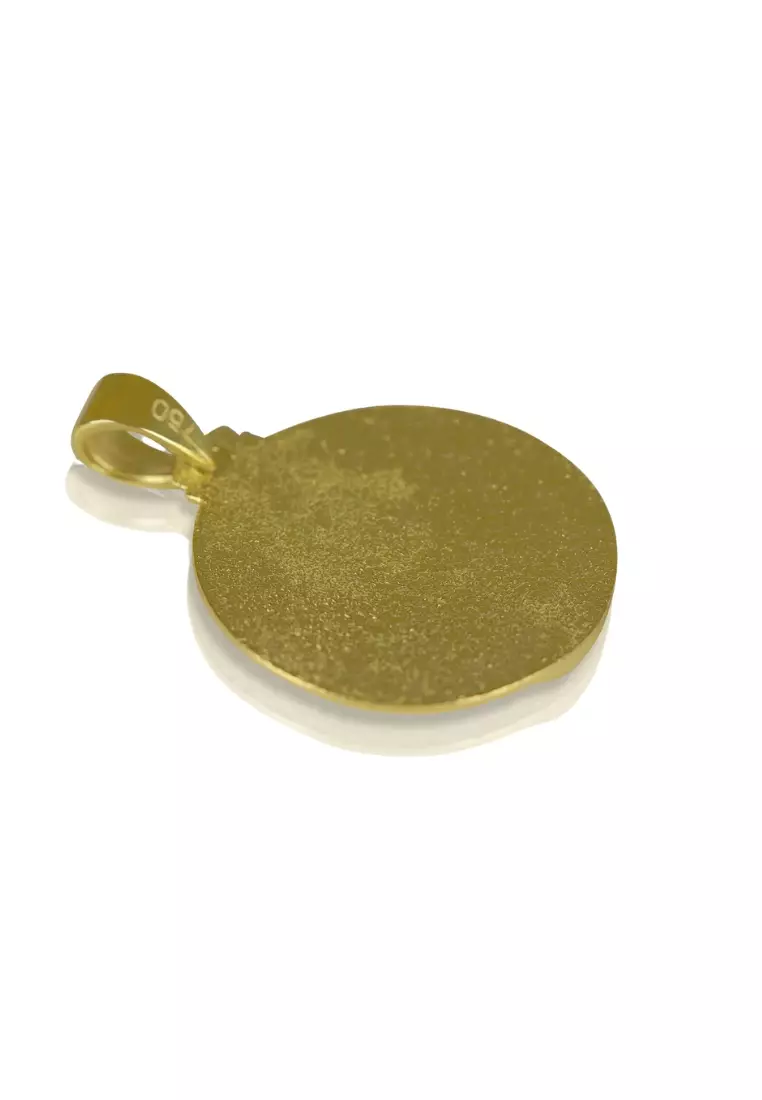 Miraculous Medal Pendant 18k Gold 