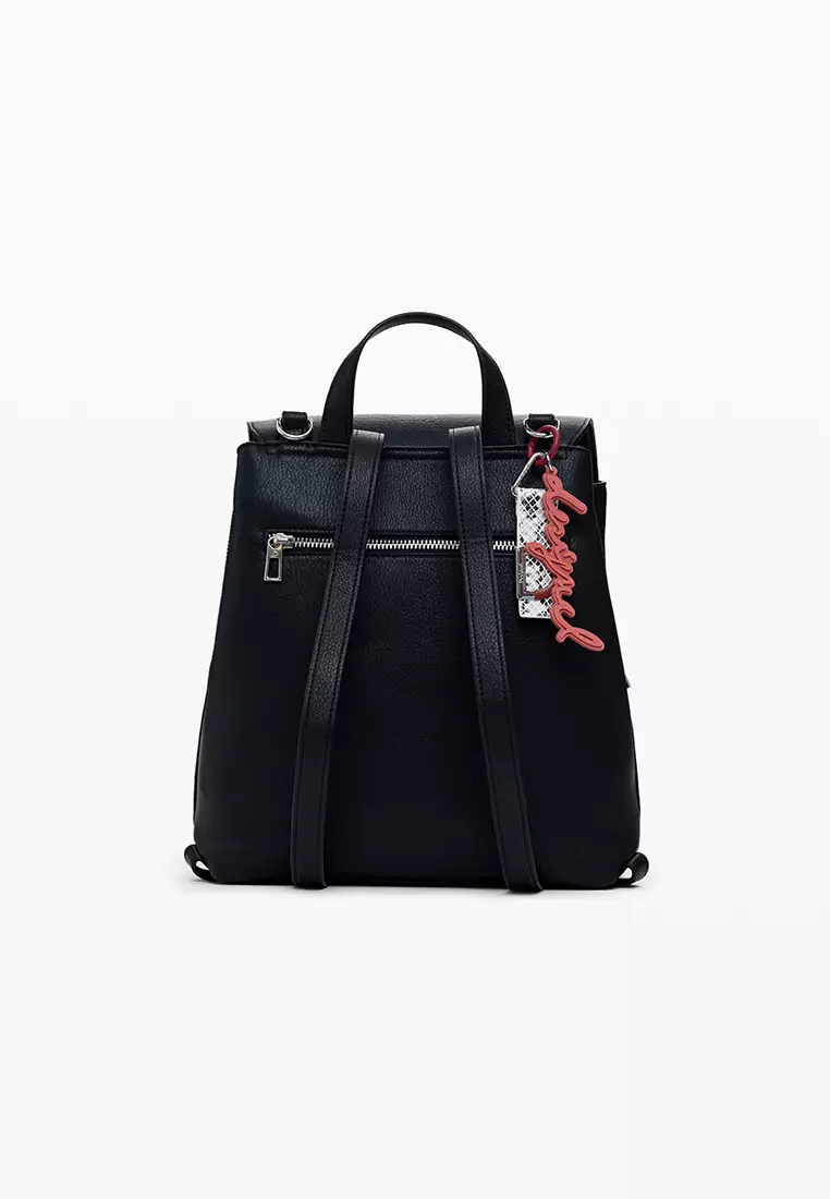 Small embossed flap backpack