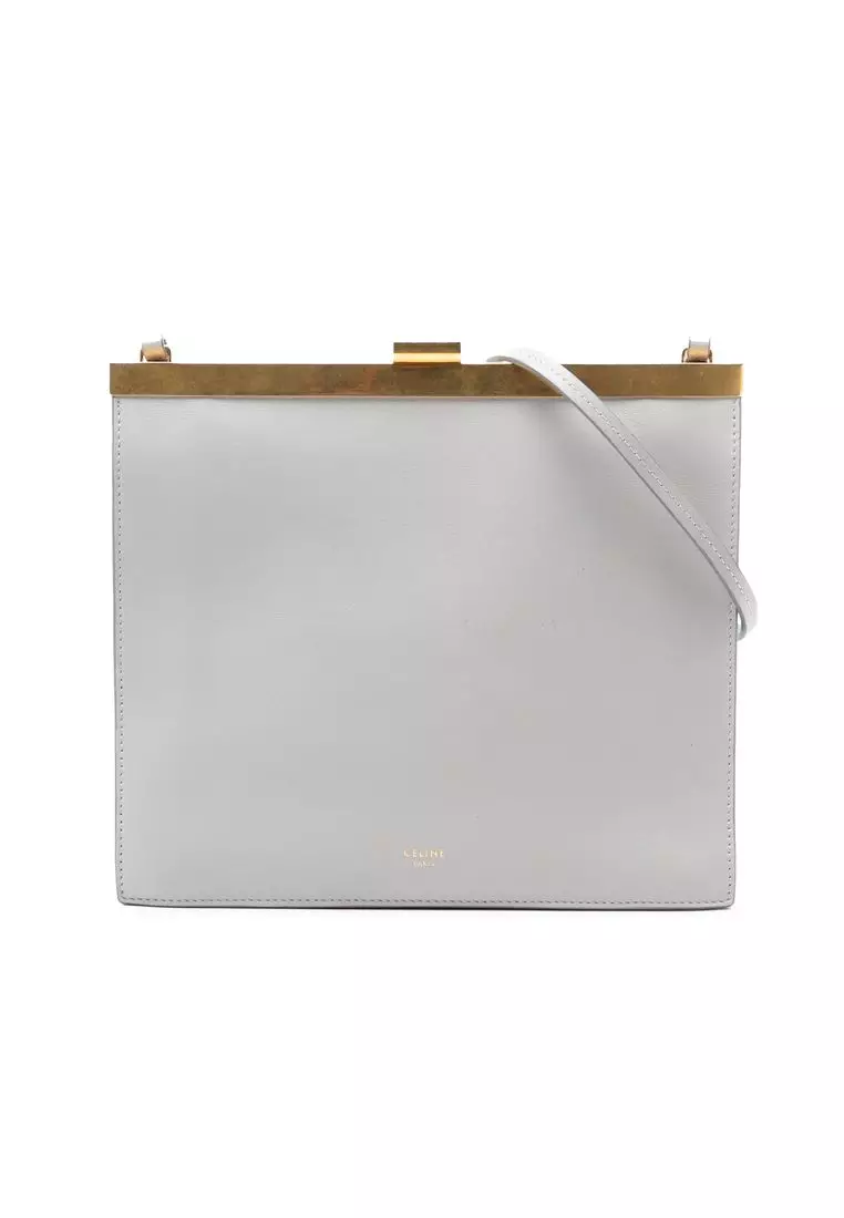 Buy CELINE Pre-Loved Celine Mini Leather Clasp Crossbody 2026
