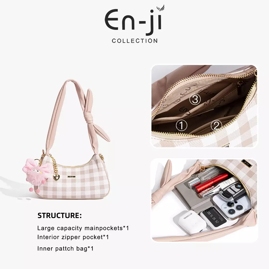 En-ji  Juma Shoulderbag Wanita Warna Jenniepink