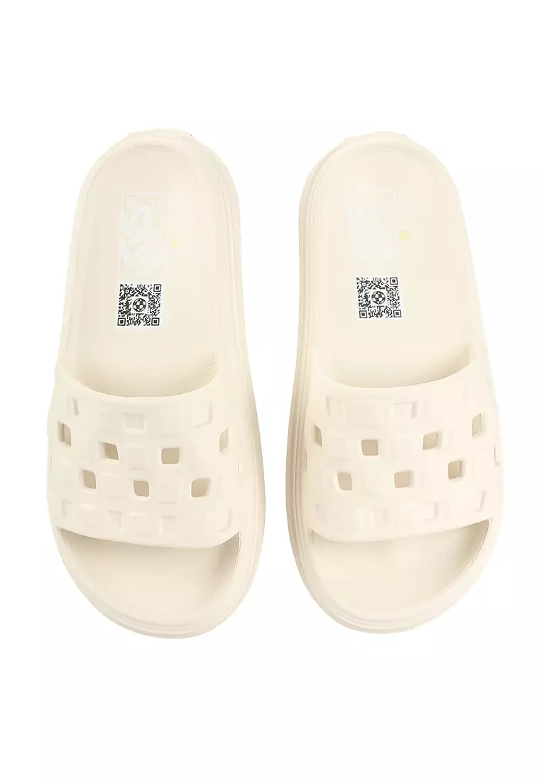 White slide hot sale in vans