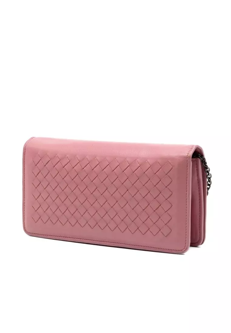 Pre-Loved Bottega Veneta Nappa Intrecciato Continental Wallet On Chain