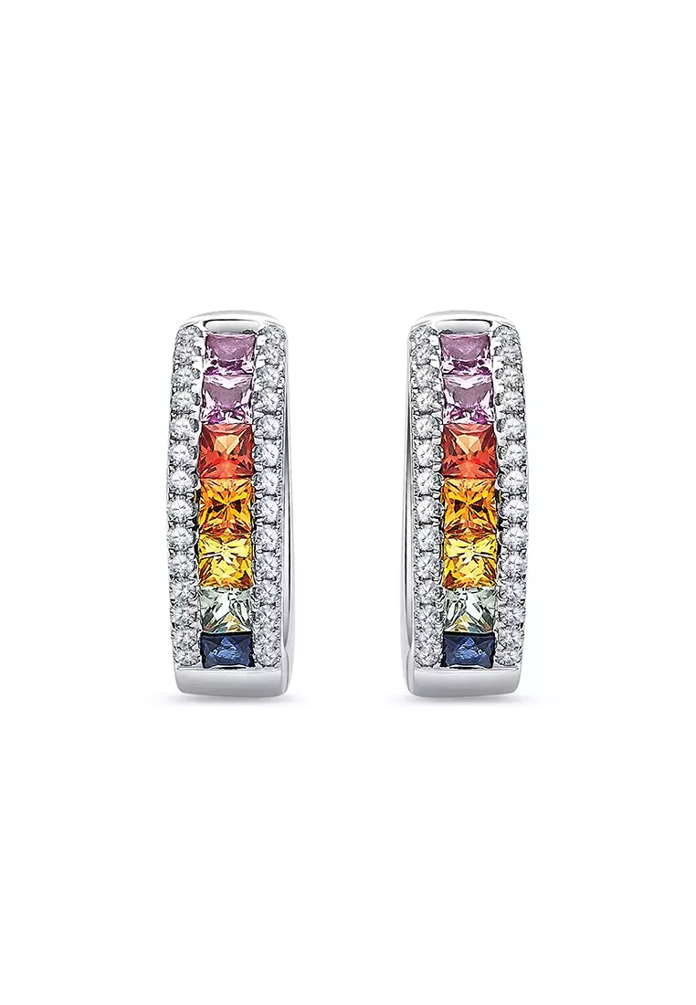 Rainbow store sapphire earrings