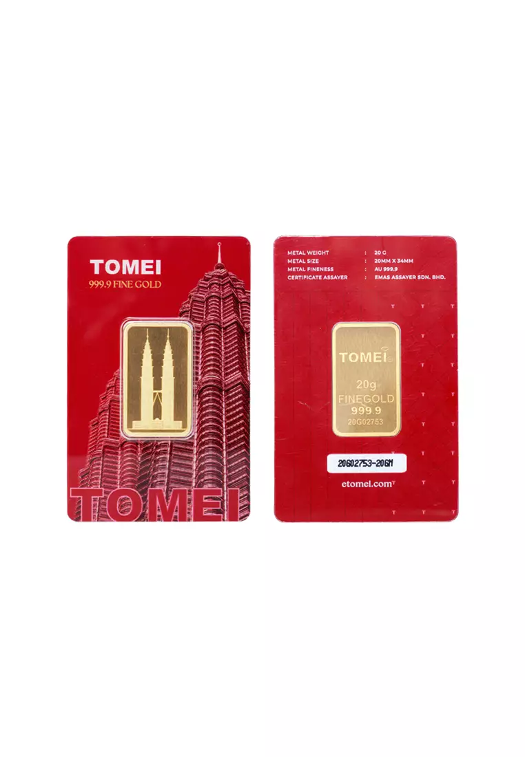 [Tomei Exclusive] KLCC Twin Towers Wafer | 20 Grams | Fine Gold 9999
