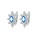 Glamorousky white 925 Sterling Silver Fashion Vintage Pattern Geometric Oval Stud Earrings with Blue Cubic Zirconia 83524AC5342D68GS_1
