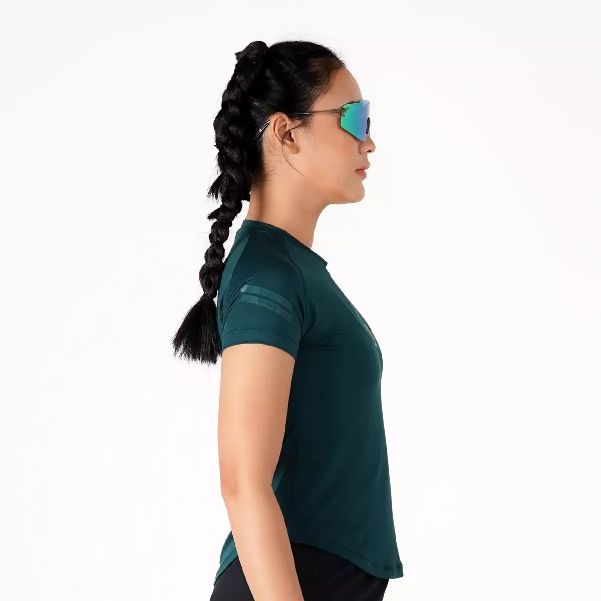 Tiento Jersey Running Women Kaos Olahraga Wanita Baju Lari Quick Dry South Emerald