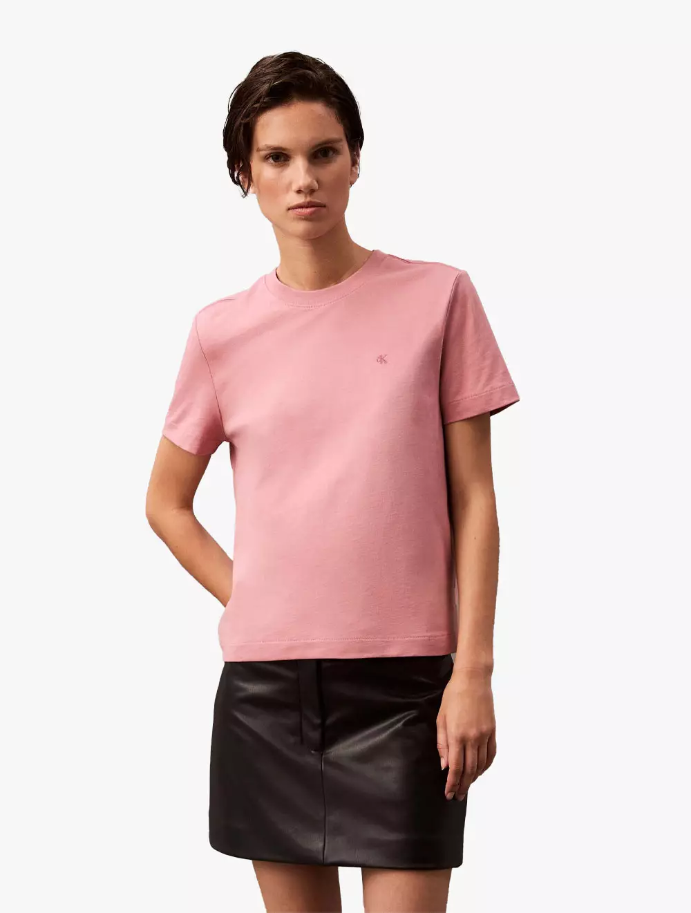 Calvin Klein - Archive Logo Crew Neck Tee - Rose - pink