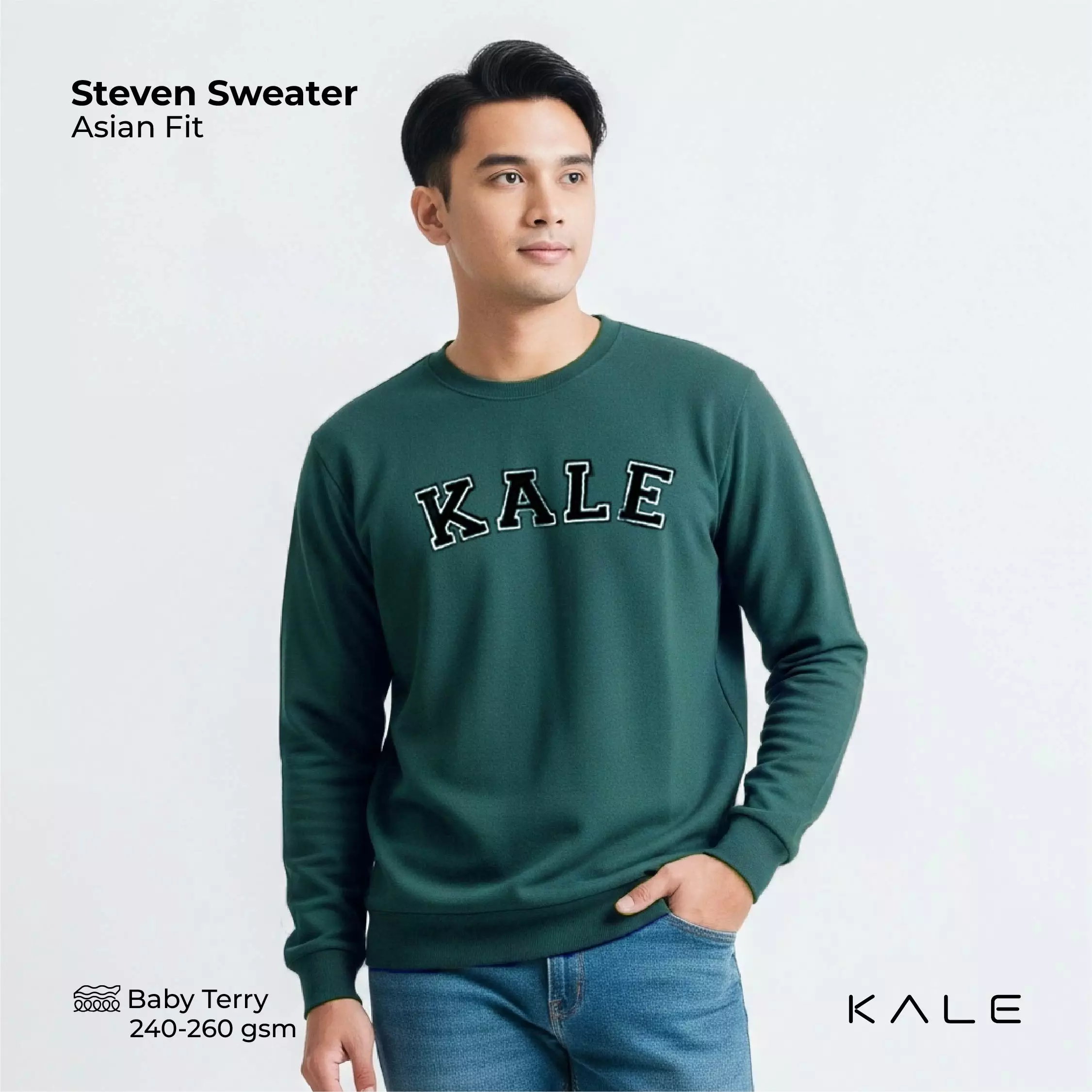 Kale Steven Bottle Green / Sweater Pria