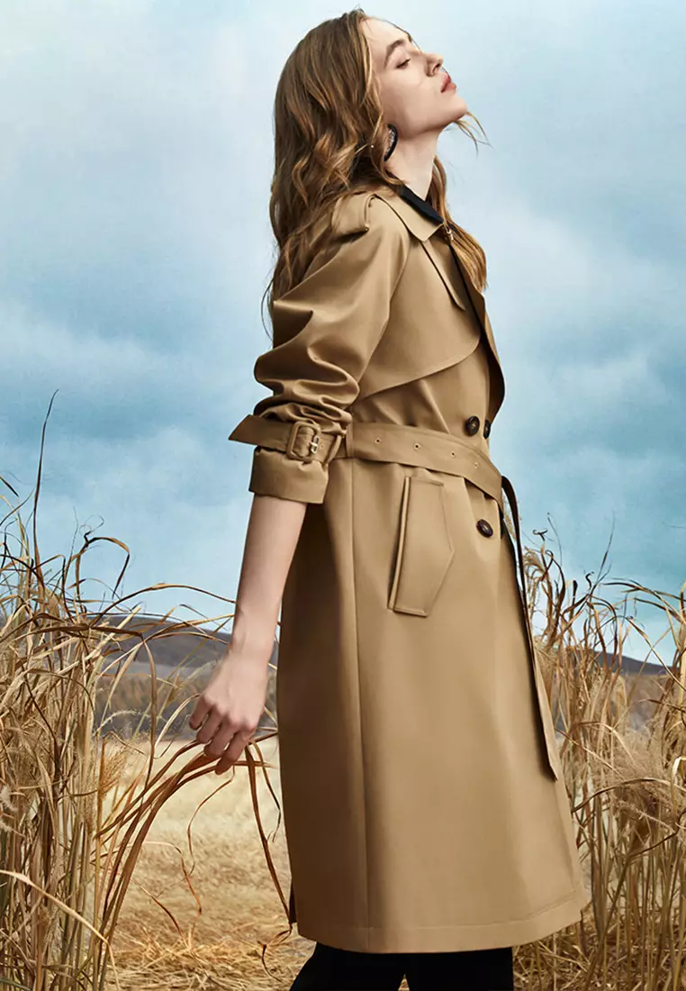 Slim fit hotsell trench coat