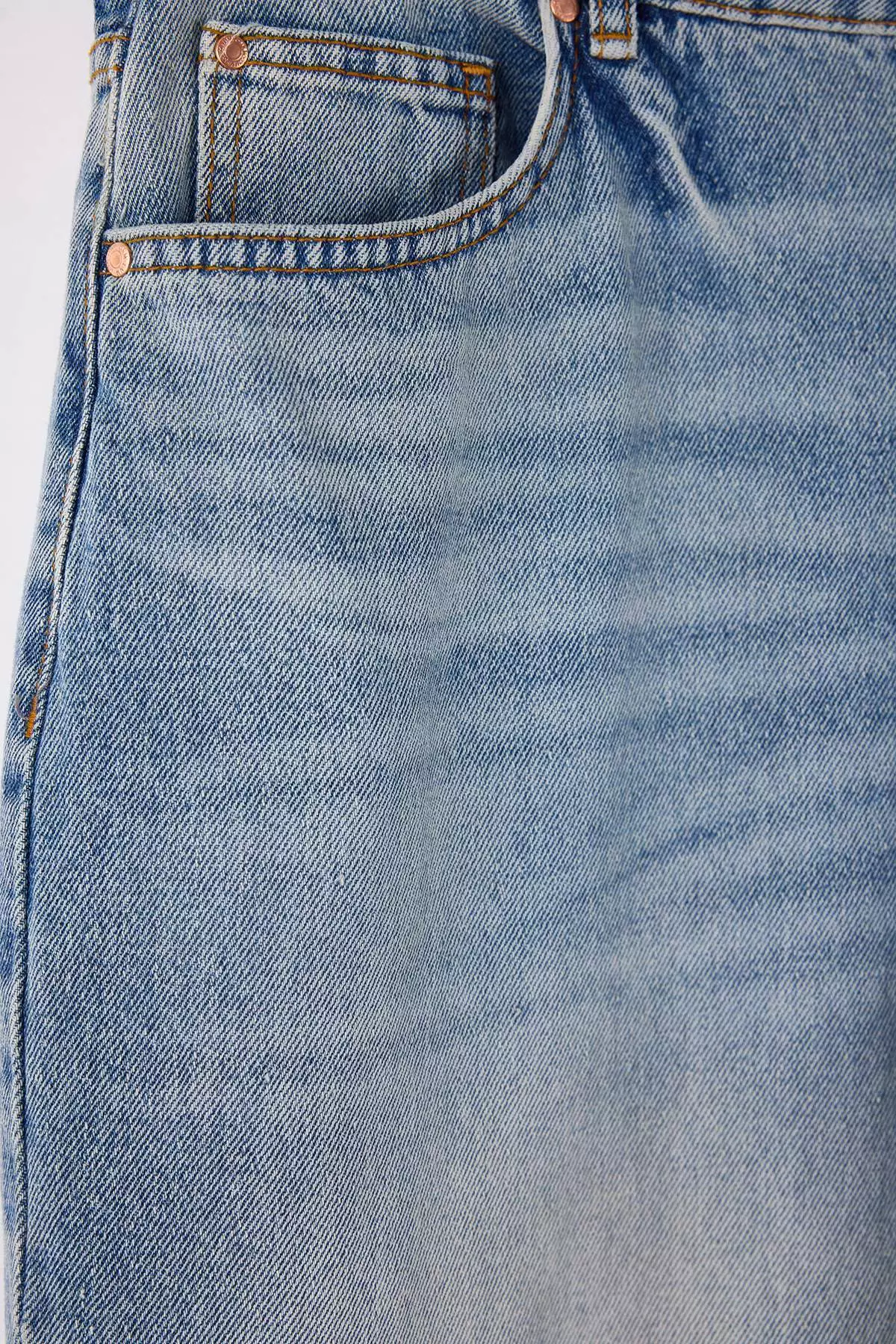 Blue High Waist Wide Leg 100% Cotton Plus Size Jeans Tbbaw26Cj00060