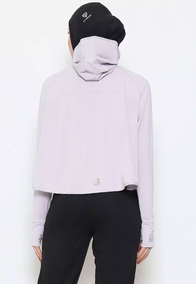 Fitwear - Jaket K-Style Anti UV Olahraga Wanita RIHANNA UPF 50++ CROP - LILAC