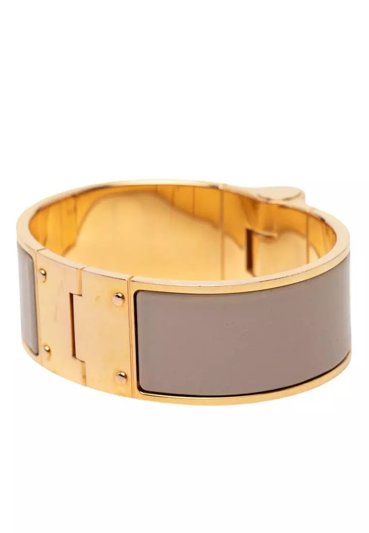 Pre-Loved Hermès Wide Enamel Charniere Hinged Bracelet