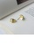 Glamorousky silver 925 Sterling Silver Plated Gold Fashion Simple Geometric Stud Earrings B1765ACC2D4D56GS_4
