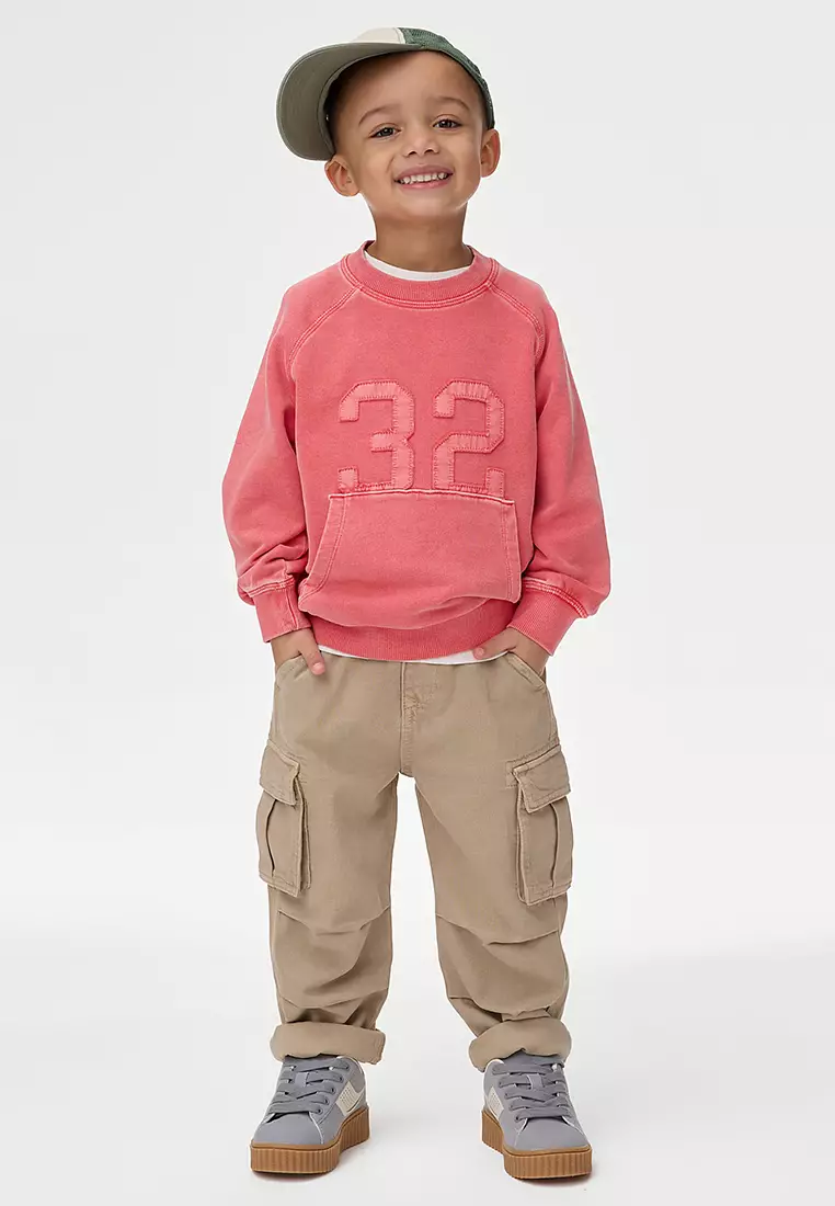 Pure Cotton 32 Slogan Sweatshirt