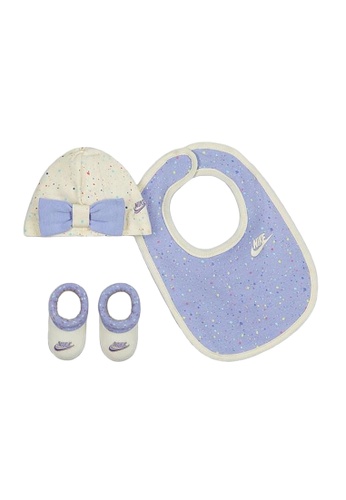 Nike purple Nike Girl Newborn's Confetti Hat, Bib & Bootie Set (0 - 6 Months) - Cashmere Yellow 2AC8EKA4D2470AGS_1