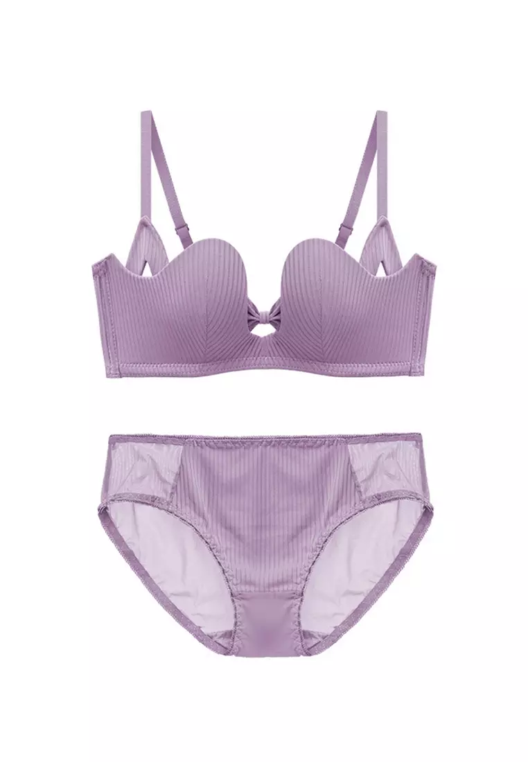 Buy ZITIQUE Women's two-piece sexy bra and panty set (purple) in 2024  Online