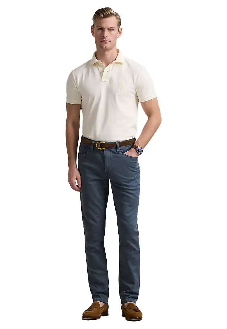 Custom Slim Fit Big Pony Mesh Polo Shirt