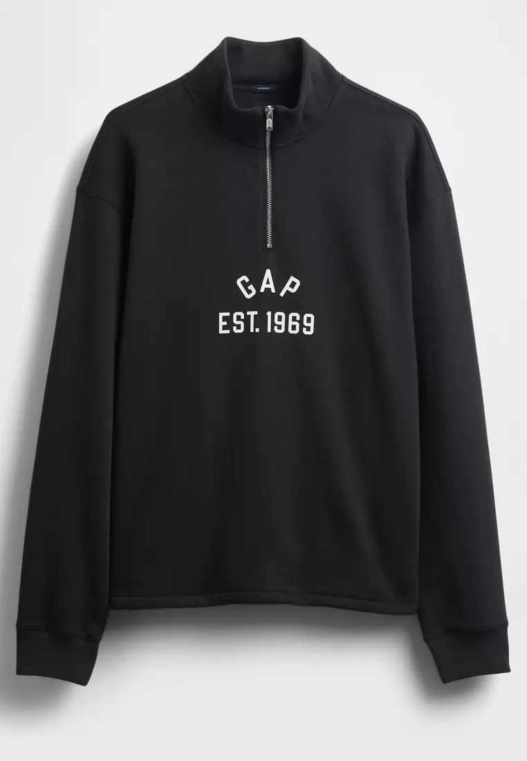Vintage Soft Oversized Logo 1/4 Zip-Up Pullover