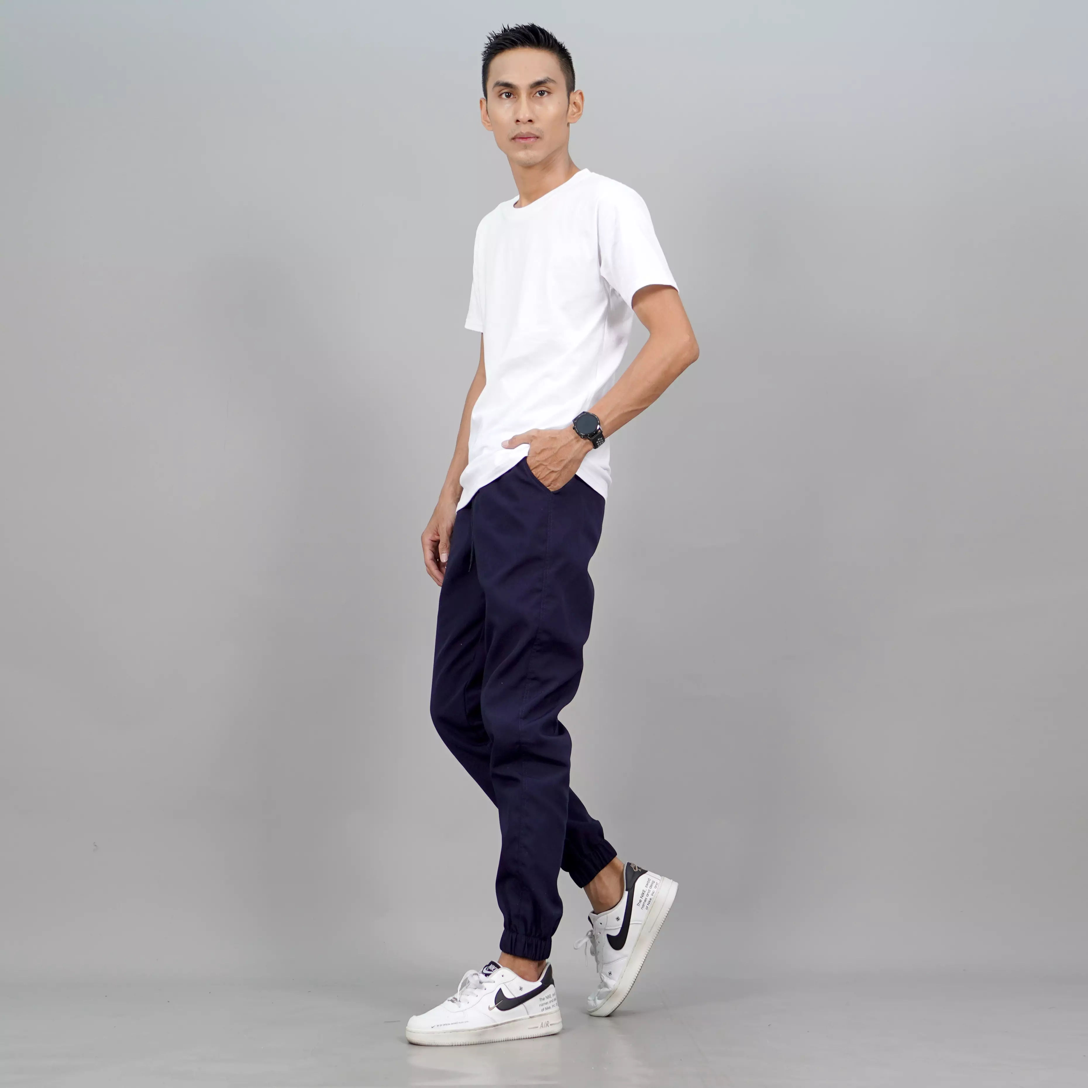 DION Celana Jogger Panjang Pria Jogger Pants Pria Joger Pants - NAVY