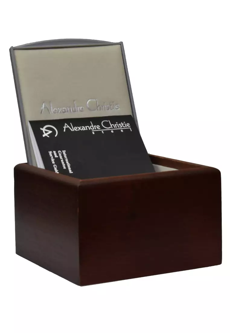 Alexandre Christie Sapphire Glass - Jam Tangan Wanita - Silver Rosegold - Stainless Steel Bracelet - 5012 LDBTRLN