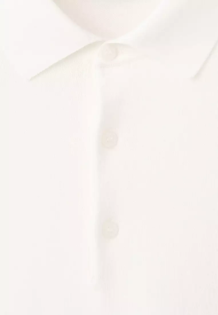Fine-Knit Polo Shirt