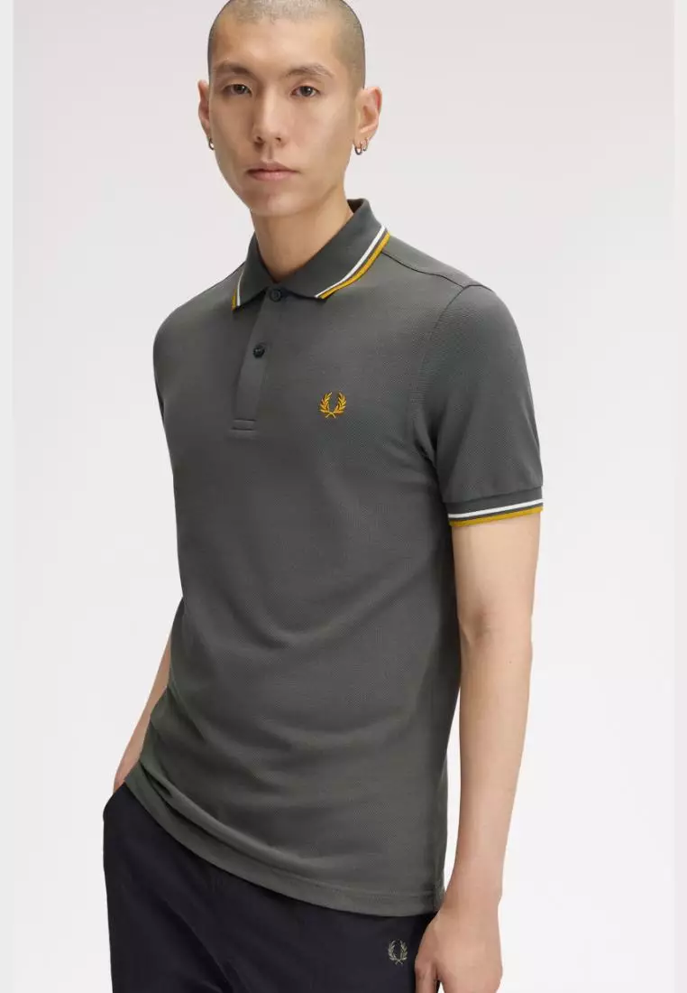 Buy FRED PERRY Fred Perry M3600 The Twin Tipped Fred Perry Shirt (Field ...