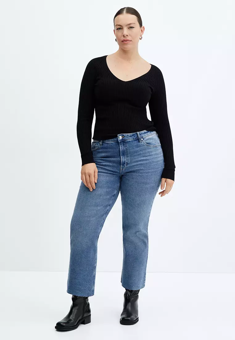 Buy Mango Crop Flared Jeans Online