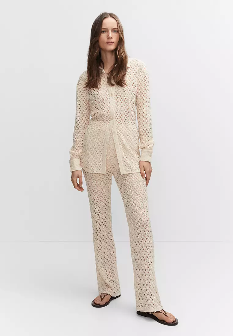 Buy Mango Crochet Shirt 2024 Online | ZALORA Philippines