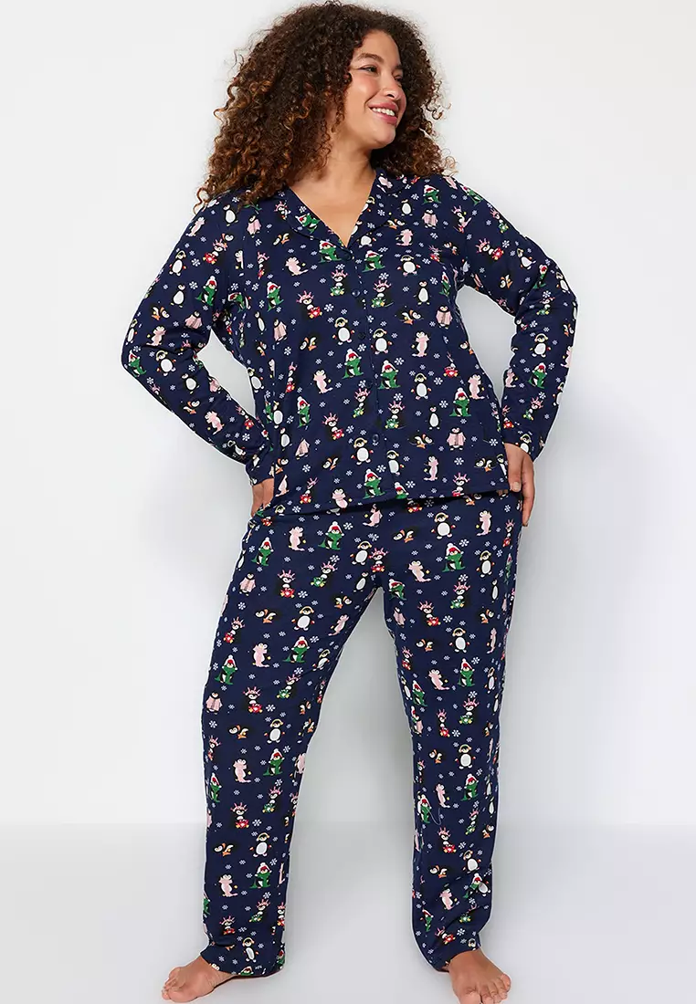 Plus Size Winter Pajamas Set