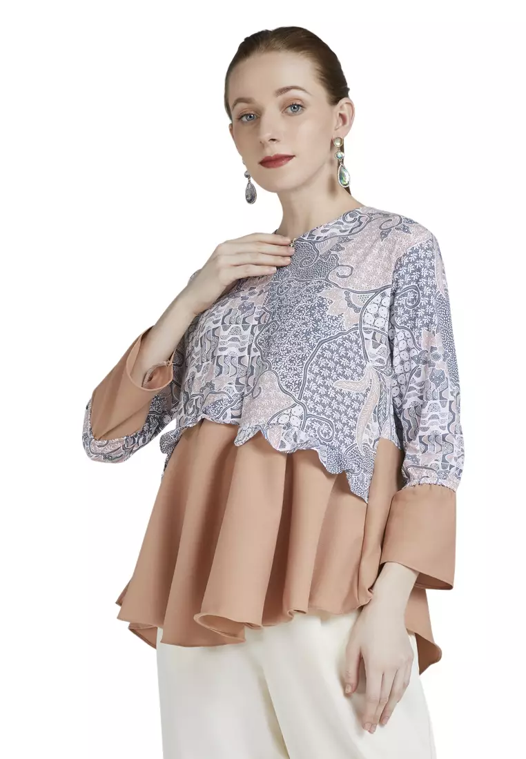 Isyel Blouse Batik Premium Wanita Casual Modern