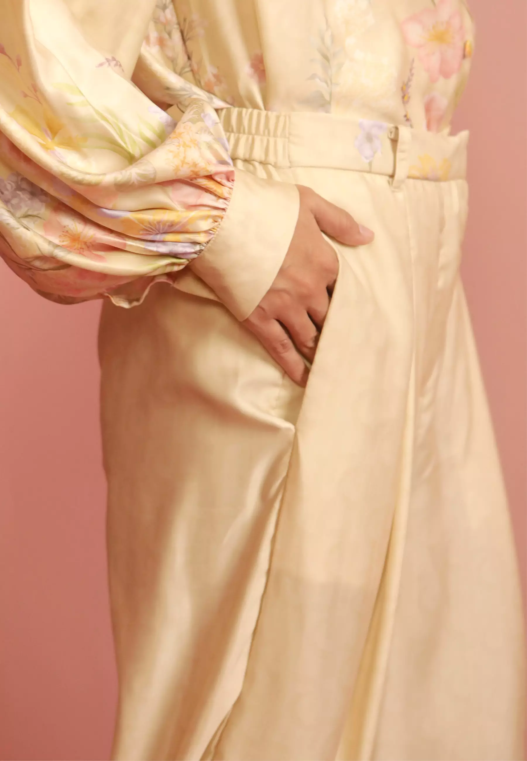 HijabChic Preena Flora Botanica Mustard Pants