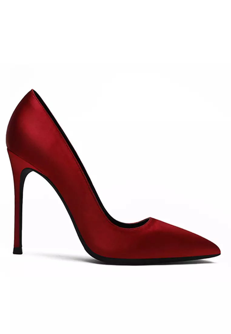 10CM Silk Fabrics Pointed High Heel Shoes HZL213