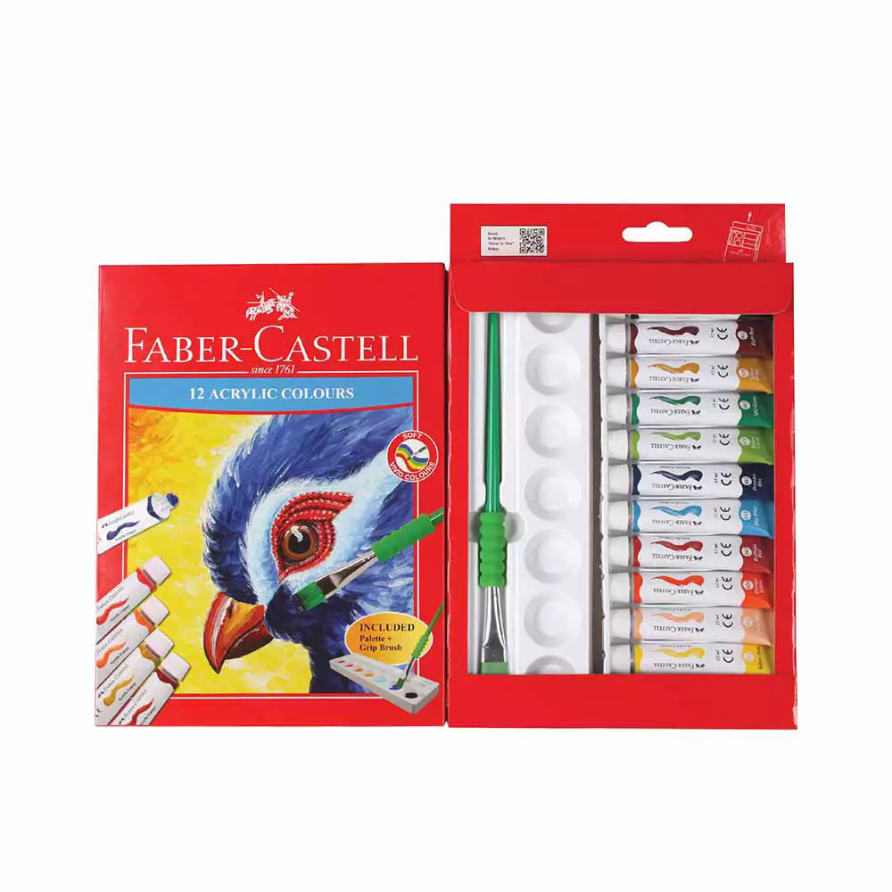 Faber Castell 12 Ml Set 12 Pcs Cat Akrilik 572312
