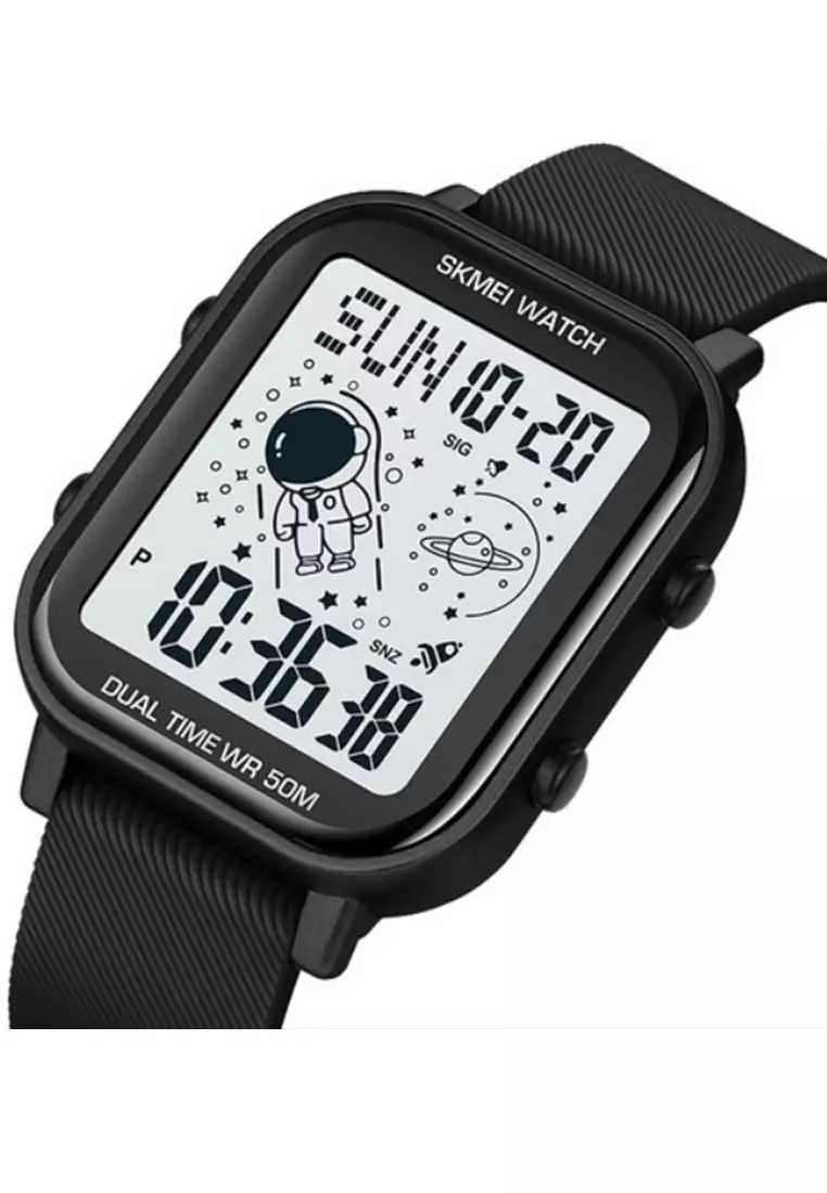 Jam Tangan Digital Pria Waterproof Many Function Strap Tali Material PU Silicone GN97 ORIGINAL