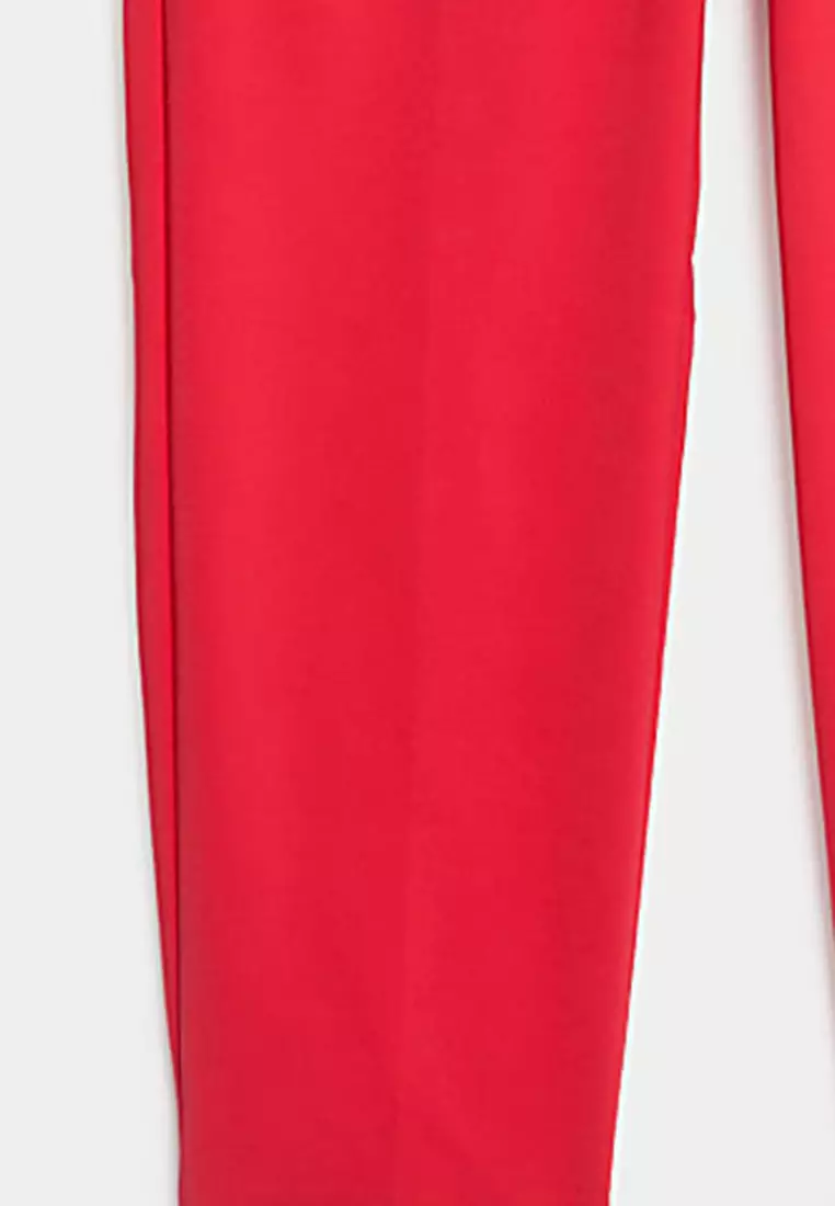 Cotton Blend Slim Fit Ankle Grazer Trousers