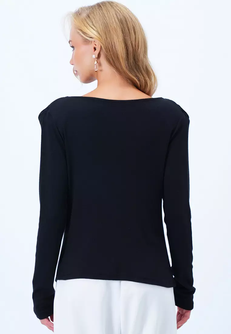 Cowl Neck Draped Blouse