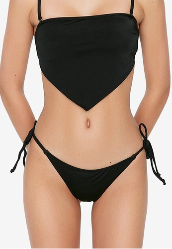 Trendyol black Side Ties Bikini Bottom EEA16US558FCE5GS_1