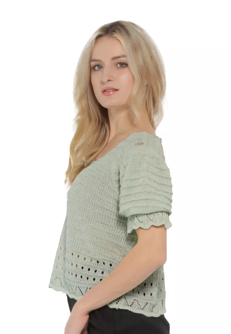 Green Classic Short-Sleeved Top
