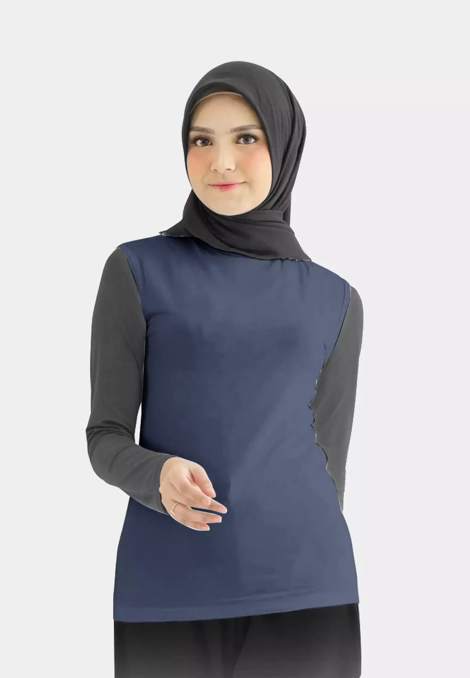 Cotton Bee - Round Neck Sleeveless | Inner Manset Kaos Tanpa Lengan - Navy