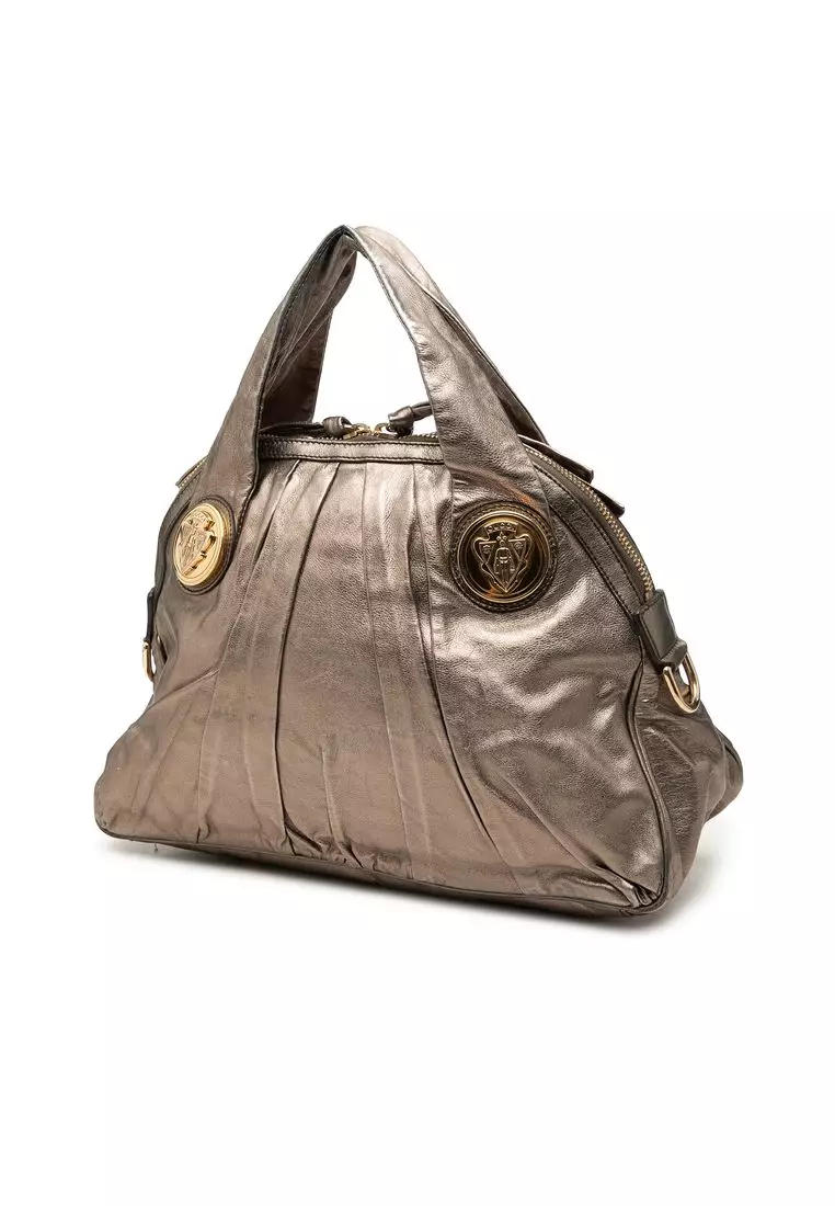 Pre-Loved Gucci Large Metallic Calfskin Hysteria Satchel