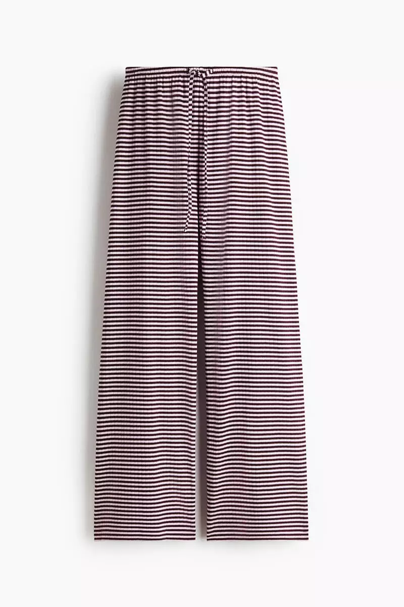Ribbed drawstring trousers