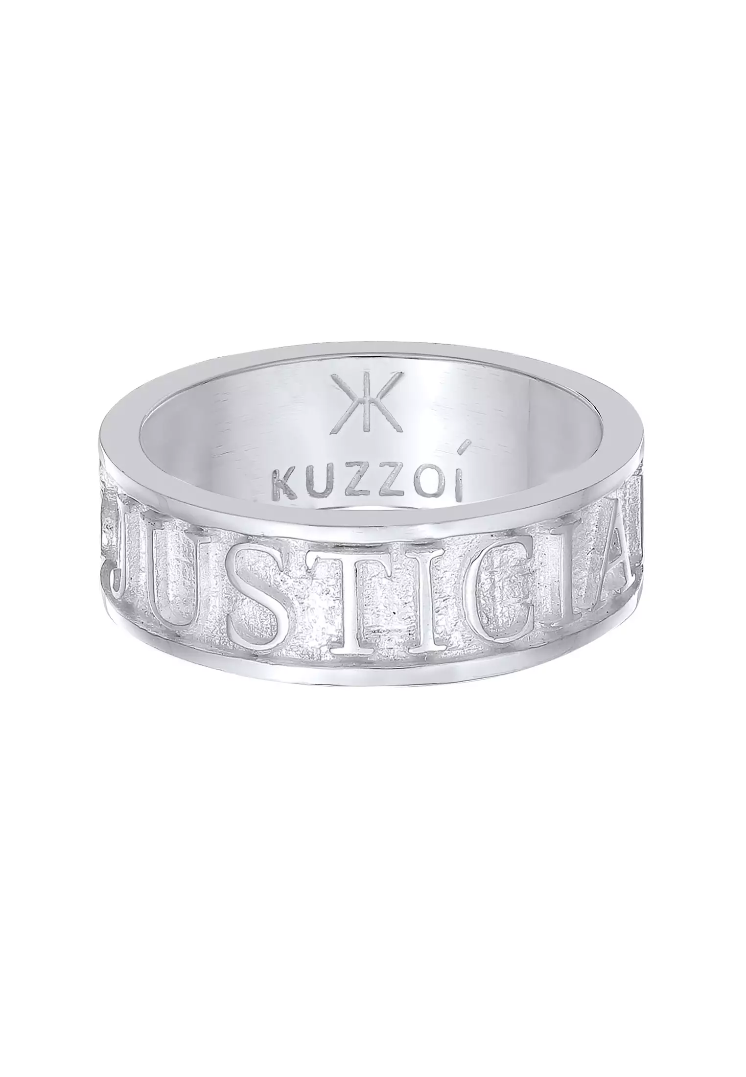 Men's Silver Justicia Veritas Band Ring