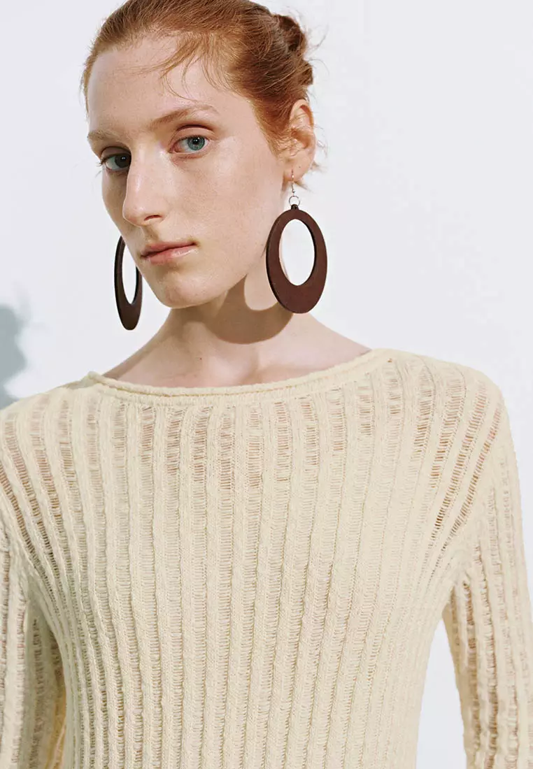 UR秋季新款女装慵懒休闲风肌理感针织连衣裙UWH940110