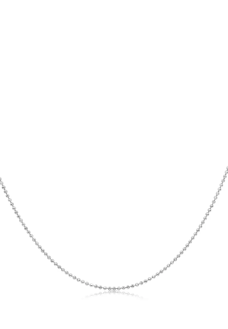 Rhodium Timeless 45cm/18inch - 66cm/26inch Ball Chain Necklace
